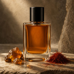Premium-Duftflakon mit Amber und Safran